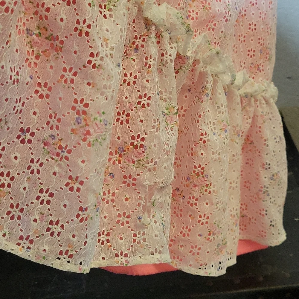 VINTAGE Handmade 70s Layered Dress Child's 10